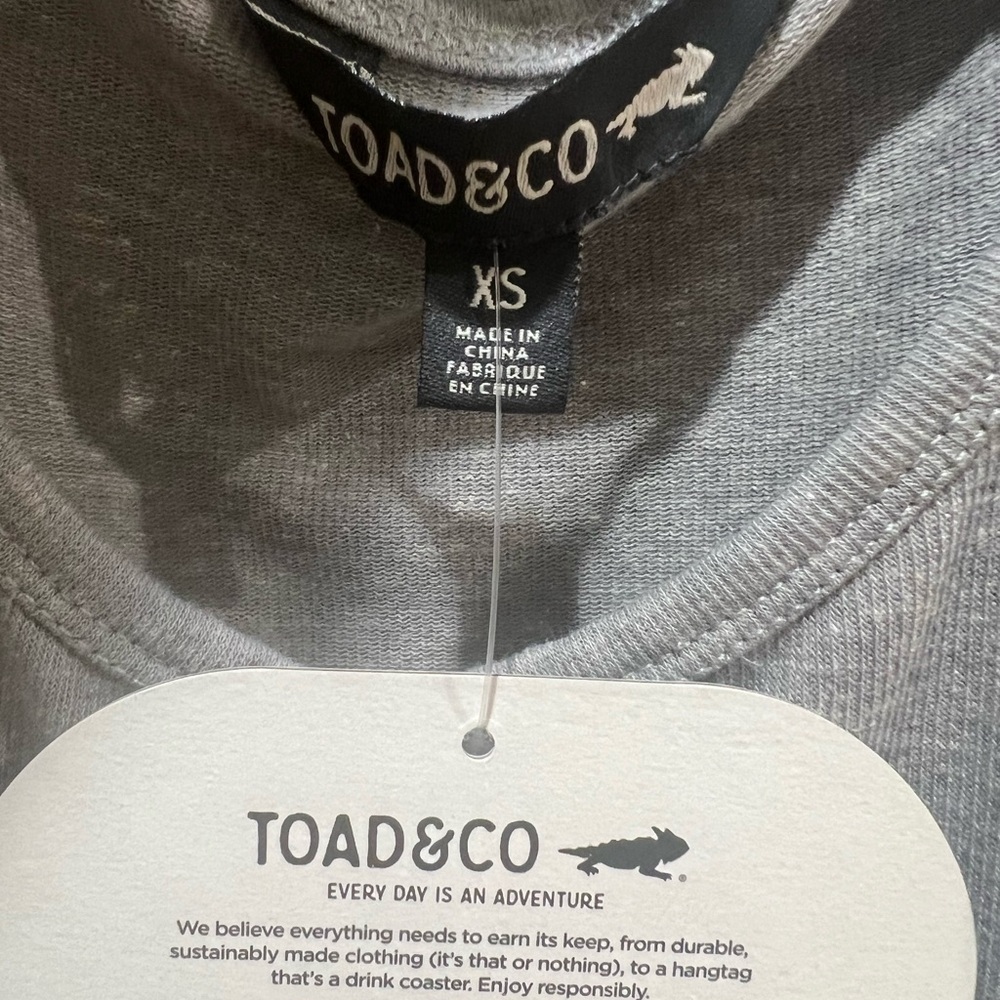 TOAD&CO PIRU HENLEY GREY DRESS FOR WOMEN SIZE extra small